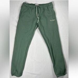 Adidem Asterisks Men's Jogger Pull On Drawstring Cotton Pants Light Green Large
